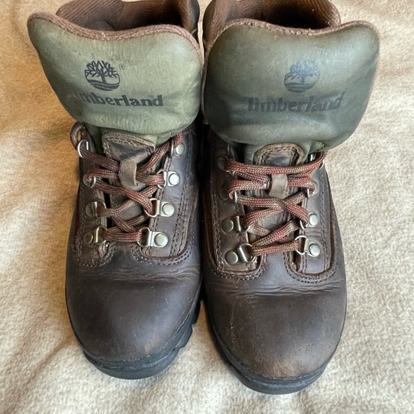 Timberland Women's Euro Hiker 95310 Brown Leather Ankle Hiking Boots Size 9M - Picture 5 of 10